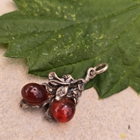 to-ravkugler-monteret-til-vedhaeng-soelv-blade-gammelt-925-